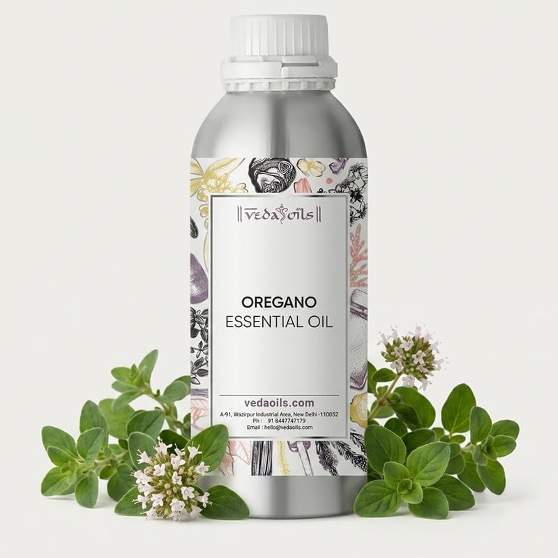 Image of VedaOils Oregano Essential Oil 100ml | 100% Pure, Natural & Undiluted Oregano Oil for Skin & Hair Care | Helps Reduce Itchiness & Redness | Ideal for Aromatherapy & Wellness