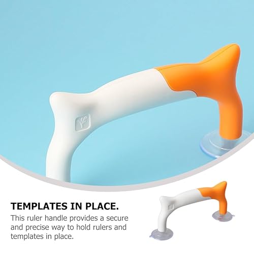 Miniatura 7 de EXCEART Mango de regla de costura, agarre de regla de doble ventosa, herramienta de costura para bricolaje, regla de retazos, herramientas de