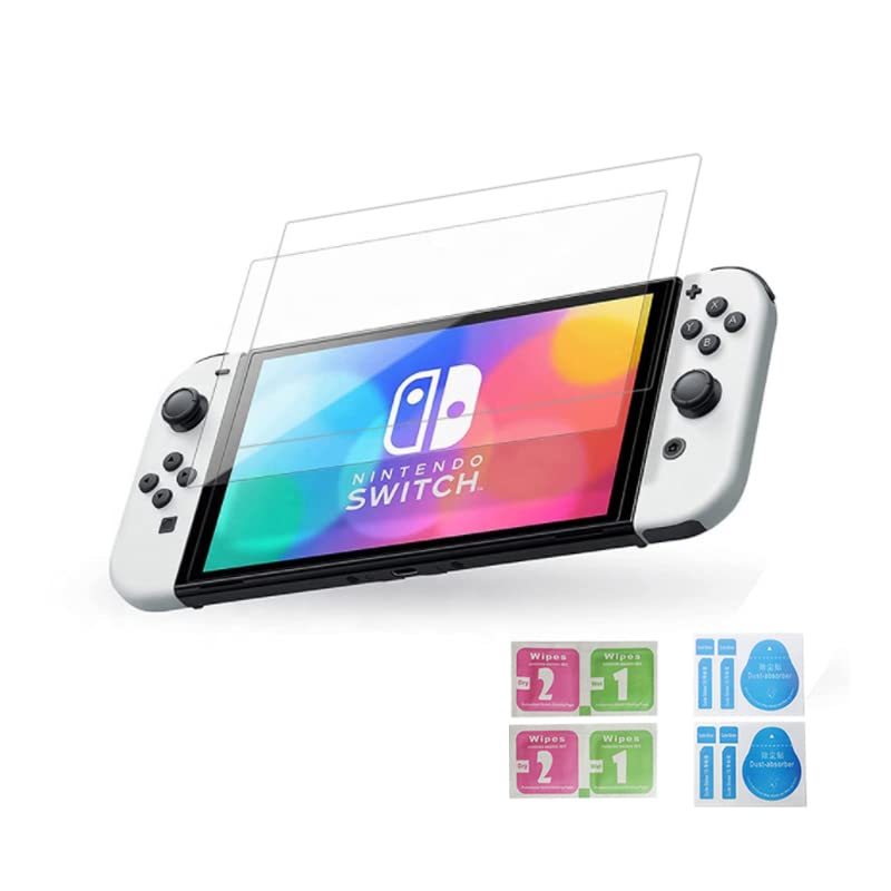 Vista 3 de Vaparinckl Carry Case for Nintendo Switch OLED Model, Protective Switch Accessories Kit Bundle with Carry Case, 2 Glass Screen Protector, 1 Silicon