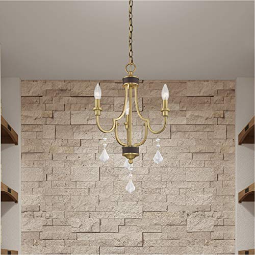 Livex Lighting 41273-01 Glendale - Three Light Mini Chandelier, Antique Brass Finish thumb #8