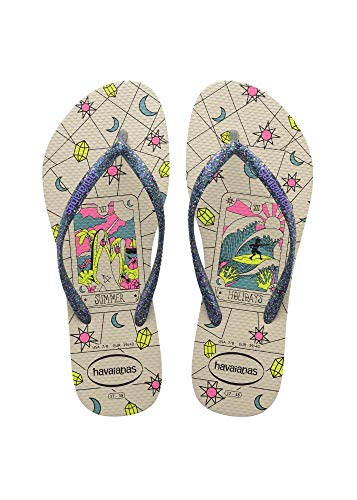 Chinelo Slim Mysthic, Havaianas, Meninas, Bege Palha, 31/32