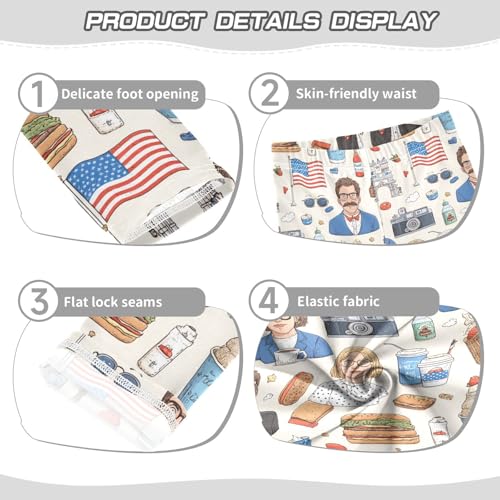 KLL 4th July American Independence Day Toddler Girls Legging Fashion Full Length Sweatpants Sports3