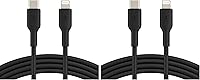Vista 7 de Belkin BoostCharge - Cable USB C a Lightning trenzado de nailon de 3.3 pies/1M, con certificación MFi de 18 W con Entrega de Energía, cable de carga