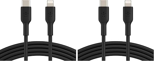 Vista 16 de Belkin BoostCharge - Cable USB C a Lightning trenzado de nailon de 3.3 pies, con certificación MFi de 18 W, cable de carga para iPhone, cargador USB