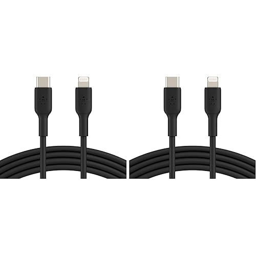 Belkin BoostCharge Fast Charging USB C to Lightning Cable 3.3ft/1M - MFi Certified 18W Power Delivery iPhone Charger Cord - Apple Charger USB C Cable - Fast Charging for iPhone 14, iPhone 13 - Black