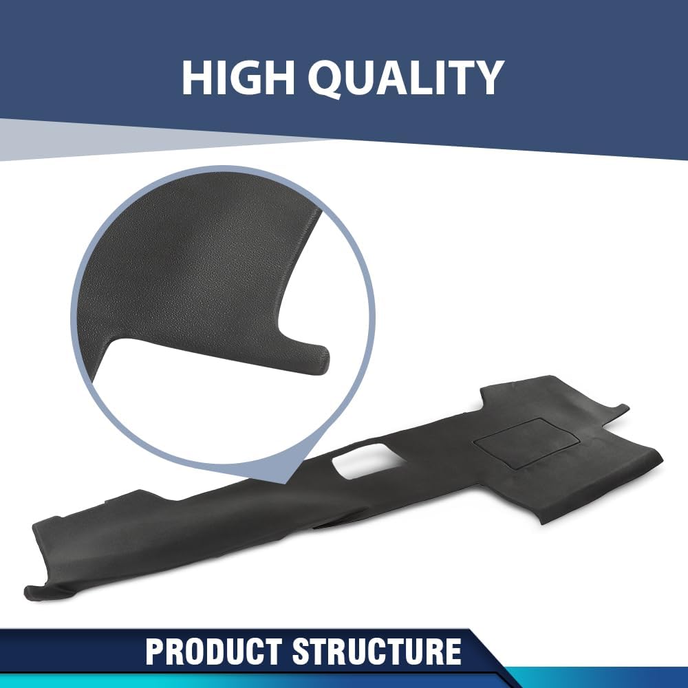 PIT66 TPE Dash Bezel Cover, Compatible with Toyota 4Runner 2003 2004 2005 2006 2007 2008 2009 Dashboard Instrument Panel Black Plastic