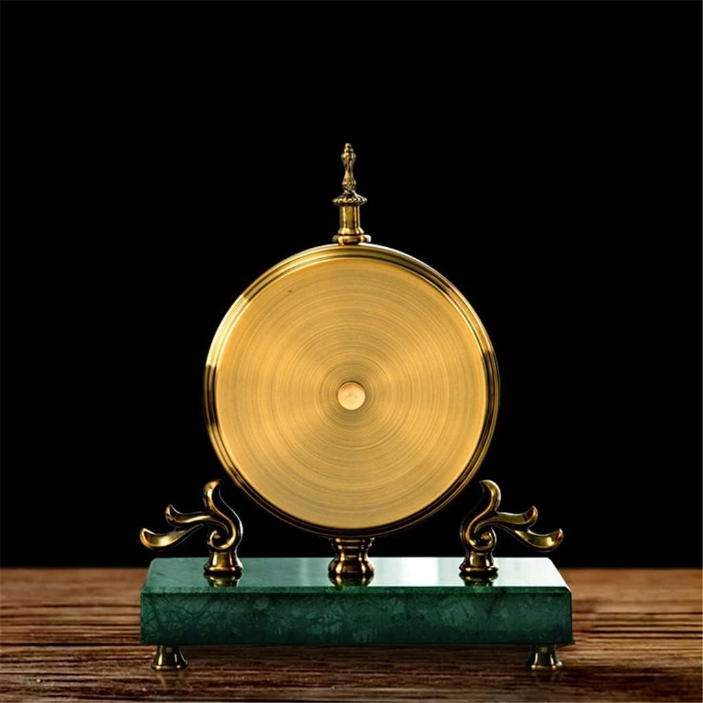 American Retro Silent Table Clock Home Desktop Decoration Metal Table Clock Living Room Quartz Clock Ornaments (Color : A, Size : 2329cm) (B 23 * 29cm)