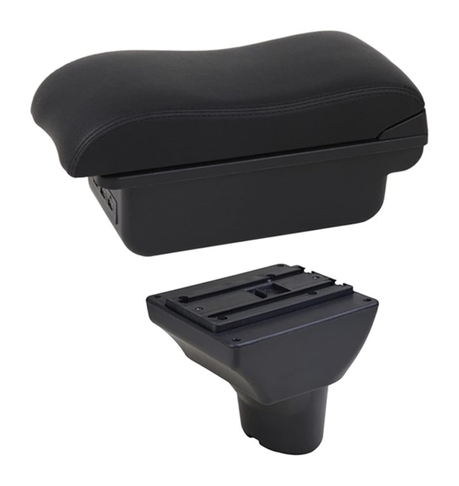 Hckclmbmzw C2 Black Line For Hyundai I20 Central Store Content Storage Box With Cup Holder Ashtray Usb Interface Accessories Armrest Car Armrest Center Console(C2 Black Line)