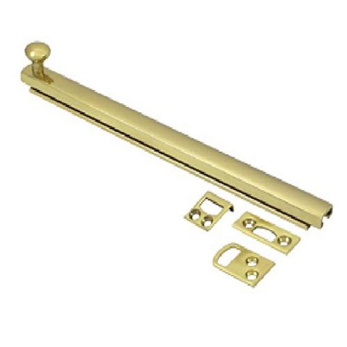 Deltana 8SBCS15 Hd Concealed Screw Solid Brass 8-Inch Surface Bolt, Satin Nickel