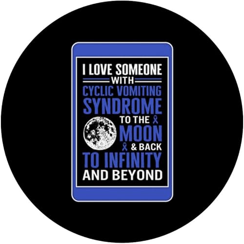 Miniatura 3 de Síndrome de vómito cíclico Amo a alguien con CVS a luna CVS PopSockets intercambiable PopGrip