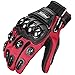 ILM Alloy Steel Bicycle Motorcycle Motorbike Powersports Racing Gloves (XXL, RED)