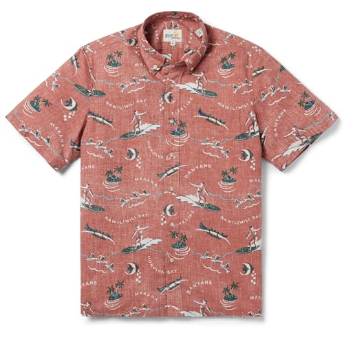 Reyn Spooner Men's Authentic Hawaiian Aloha Shirt - Button Front