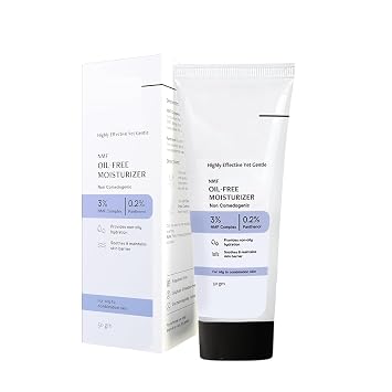HS Oil-Free Moisturizer For Oily Skin | 3% NMF Complex + 0.2% Panthenol | Lightweight Gel Moisturizer | For Oily to Combination Skin | 50gm