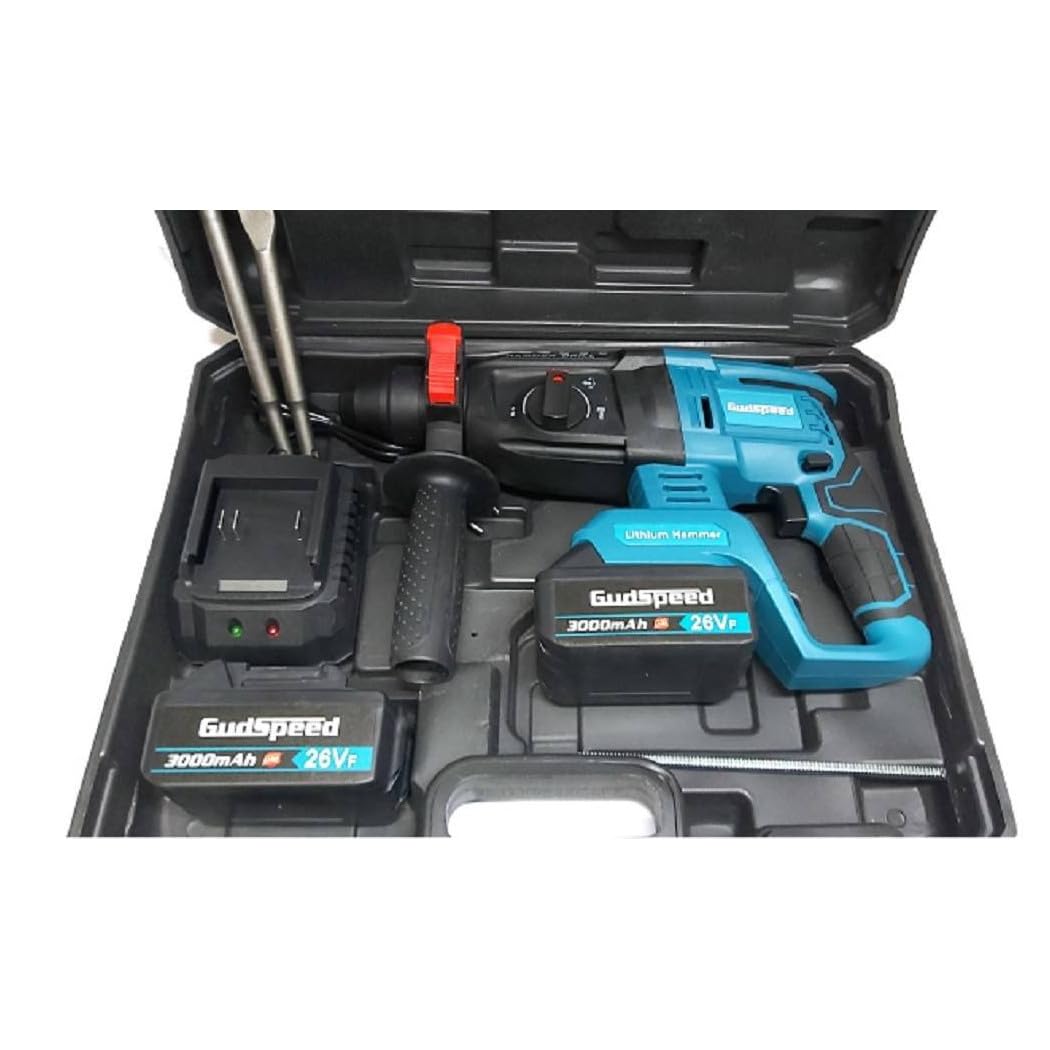 Trade Shop - Tassellatore A Batteria 2 Batterie Martello Demolitore Percussione Trapano SDS