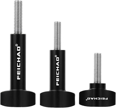 3Pcs CNC Thumbscrew M5 Compatible with Hero 13/12/11/10/9/8/7 MAX All Series/ EK7000 4K and Other Cameras 2.52in +2.09in + 1.26in