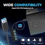 SABRENT USB moyeu 3.2x1 avec adaptateur d'alimentation, 4 port usb3.2 rapide Moyeu de données alimenté, multiple USB Scintilleur, USB station d'accueil, moyeux multiports, interrupteur en marche/arrêt compatible avec ps5 MacBook Ordinateur portable iMac