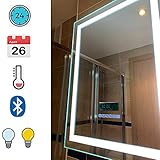 🔥🔥🔥Después de actualizar el espejo Bluetooth, su apariencia tiene algunos cambios. Por favor, echa un vistazo a las imágenes que se muestran en Amazon. En los comentarios, las fotos y los videos de los espejos de Bluetooth que muestran algunos invitados son el modelo de espejo de Bluetooth anterior.