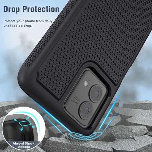 Image of FNTCASE for Motorola Moto G-Stylus-5G-2023 Case: Dual Layer Shockproof Protective Phone Cover | Anti Slip Textured Back | Military Protection Bumper | Soft Slim Lightweight Rugged Black