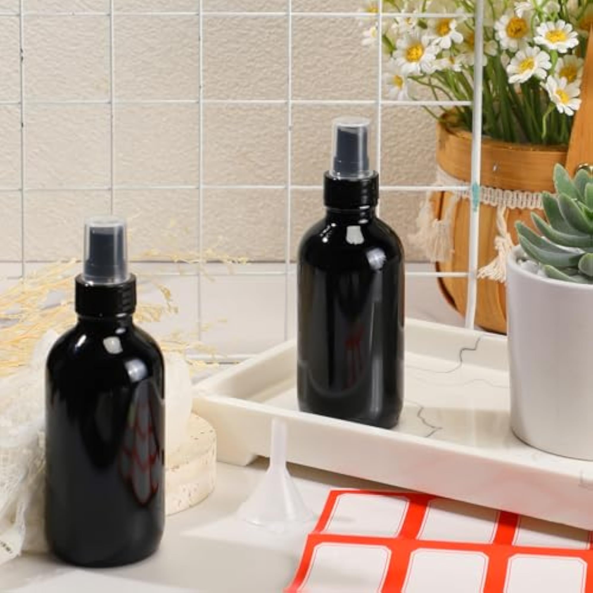 2 Pcs Glass Spray Bottles 4oz Fine Mist