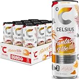 CELSIUS FANTASY VIBE Sparkling Mandarin Marshmallow, Sugar Free Energy Drink, 12 Fl Oz (Pack of 12)