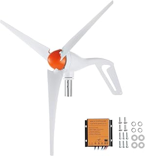 VEVOR Windkraftanlage 500W 24V Windkraftgenerator Windgenerator mit 3 Blätter MPPT-Regler einstellbare Windrichtung, 2,5 m/s Startwindgeschwindigkeit für Zuhause Bauernhof Wohnmobile Boote