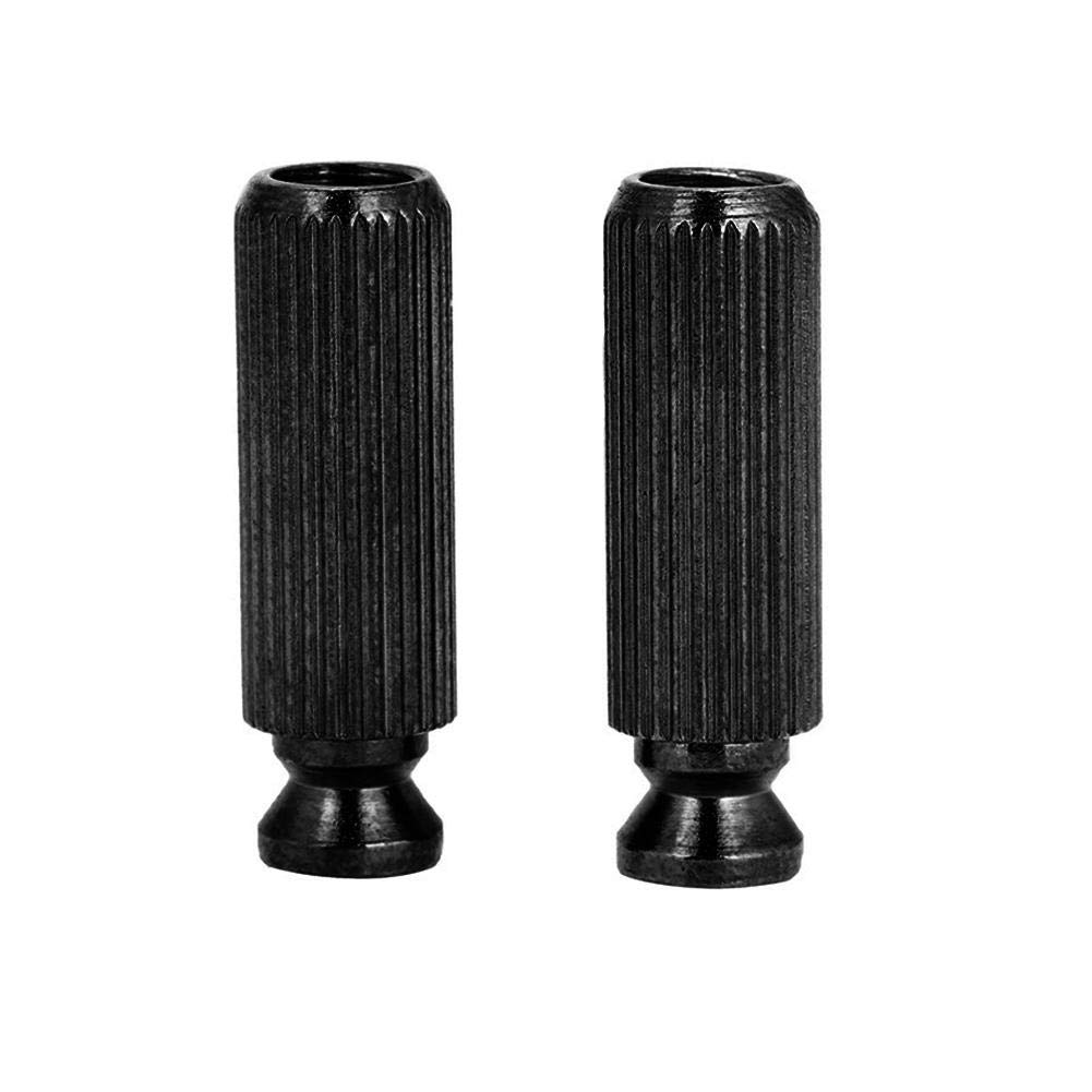 Anchor Stud,2 Pcs 8mm Copper-zinc Alloy Adjustable Electric Guitar Replacement Bridge Studs & Anchors for Floyd Rose. (Black)