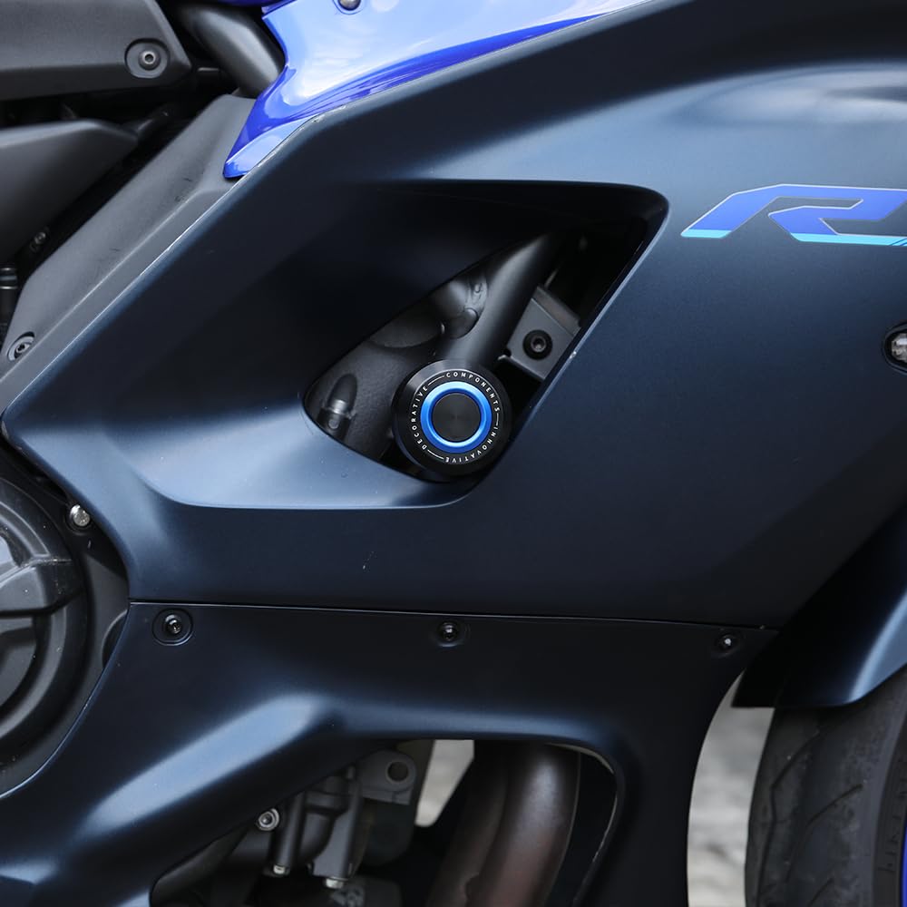Modeer Kompatibel mit Ya.maha YZF R7 2021~2024 Motorradrahmen Antikollisions-Fallschutz Slider Crash yzfr7 r 7 Zubehör (Schwarz)