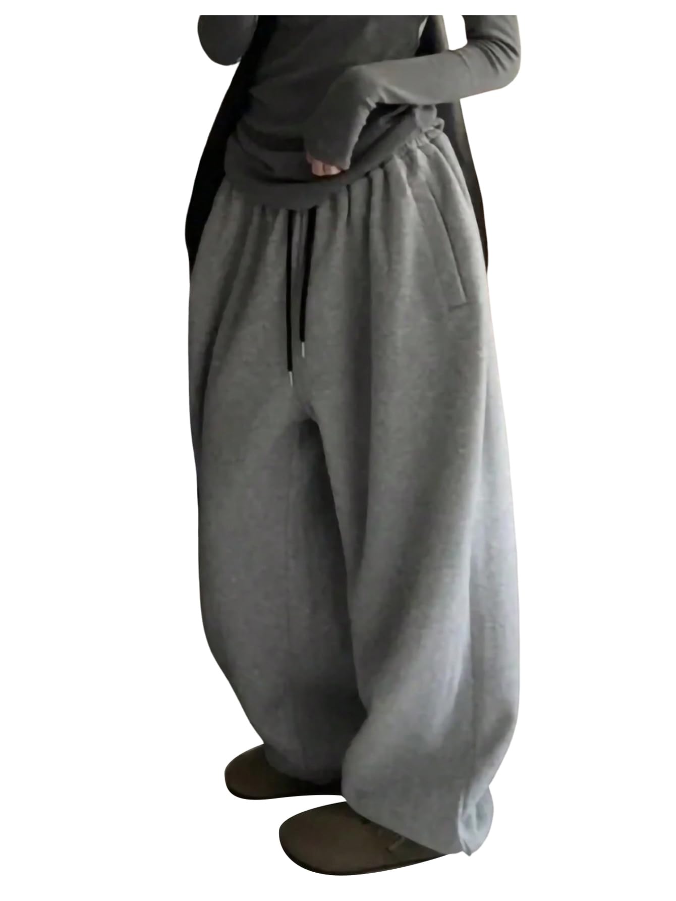 GORGLITTER Women's Baggy Sweatpants Y2K Drawstring