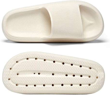 Pillow Slippers for Girls Boys, Kids House Slides Sandals Shower Bathroom Non-Slip Open Toe Quick Drying Soft Comfy Thick Sole Cushion Platform Shoes