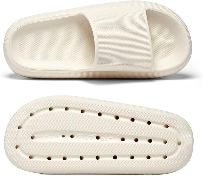 Pillow Slippers for Girls Boys, Kids House Slides Sandals Shower Bathroom Non-Slip Open Toe Quick Drying Soft Comfy Thick Sole Cushion Platform Shoes