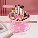 fanado Bling 360° Rotate Makeup Brush Holder Organizer, Makeup Organizers Countertop, Makeup organization and Skincare Storage for Vanity, Gift for Women Girls (Bling dz-Pink)