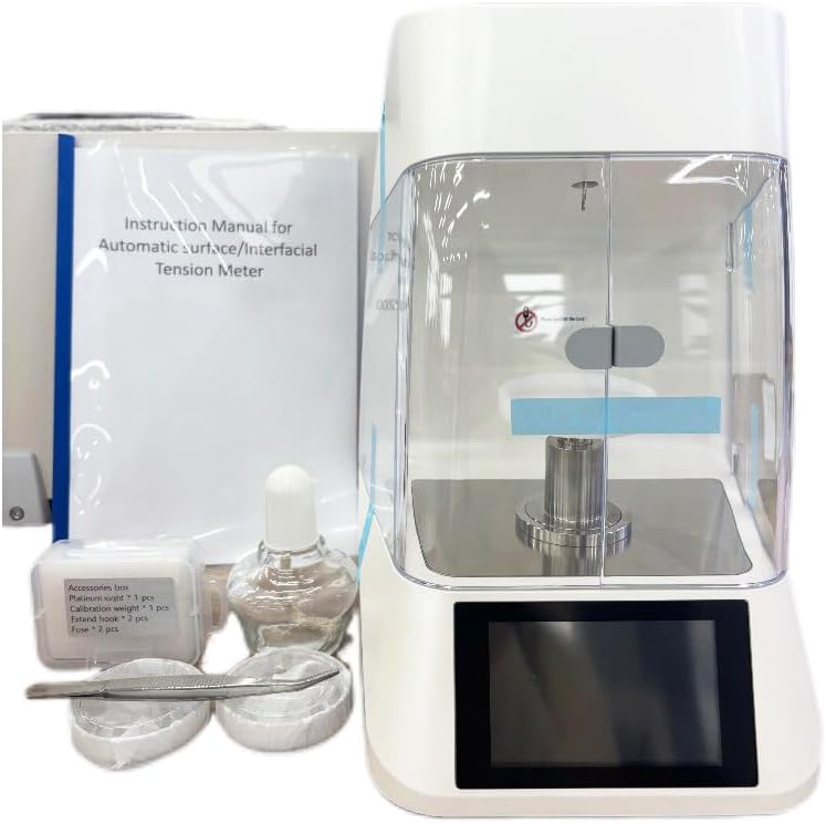 Automatic Surface Tensiometer Surface Tension Meters with Platinum Plate Method Accuracy 0.01mN/m 4.3-inch Touch Screen Direct Data Reading Support Data Storage Built-in Memory