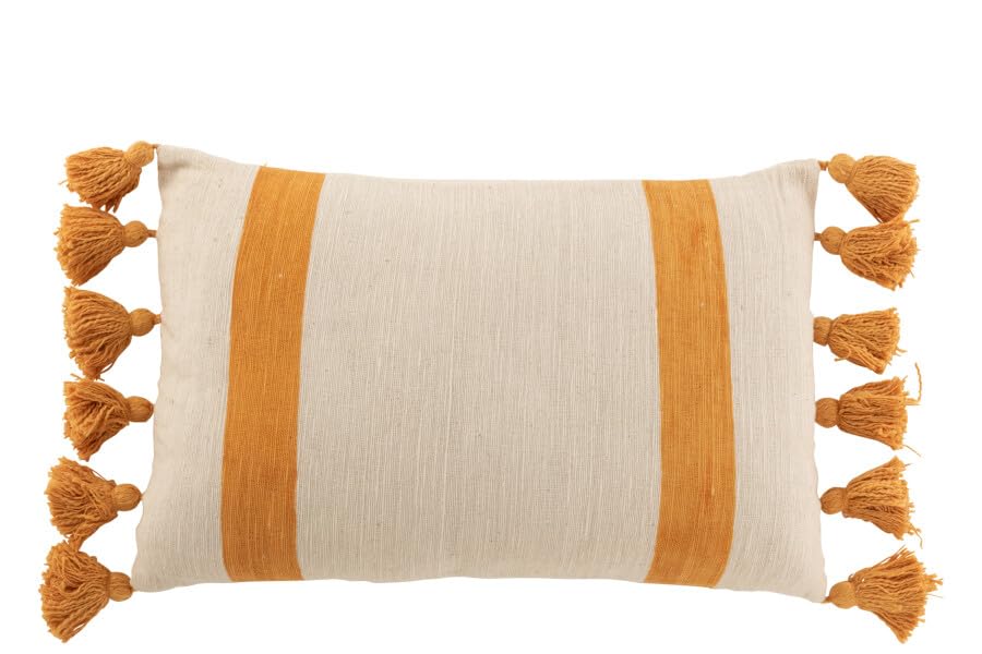 Coussin textile plage jaune au format 60 x 40 cm offrant un grand confort