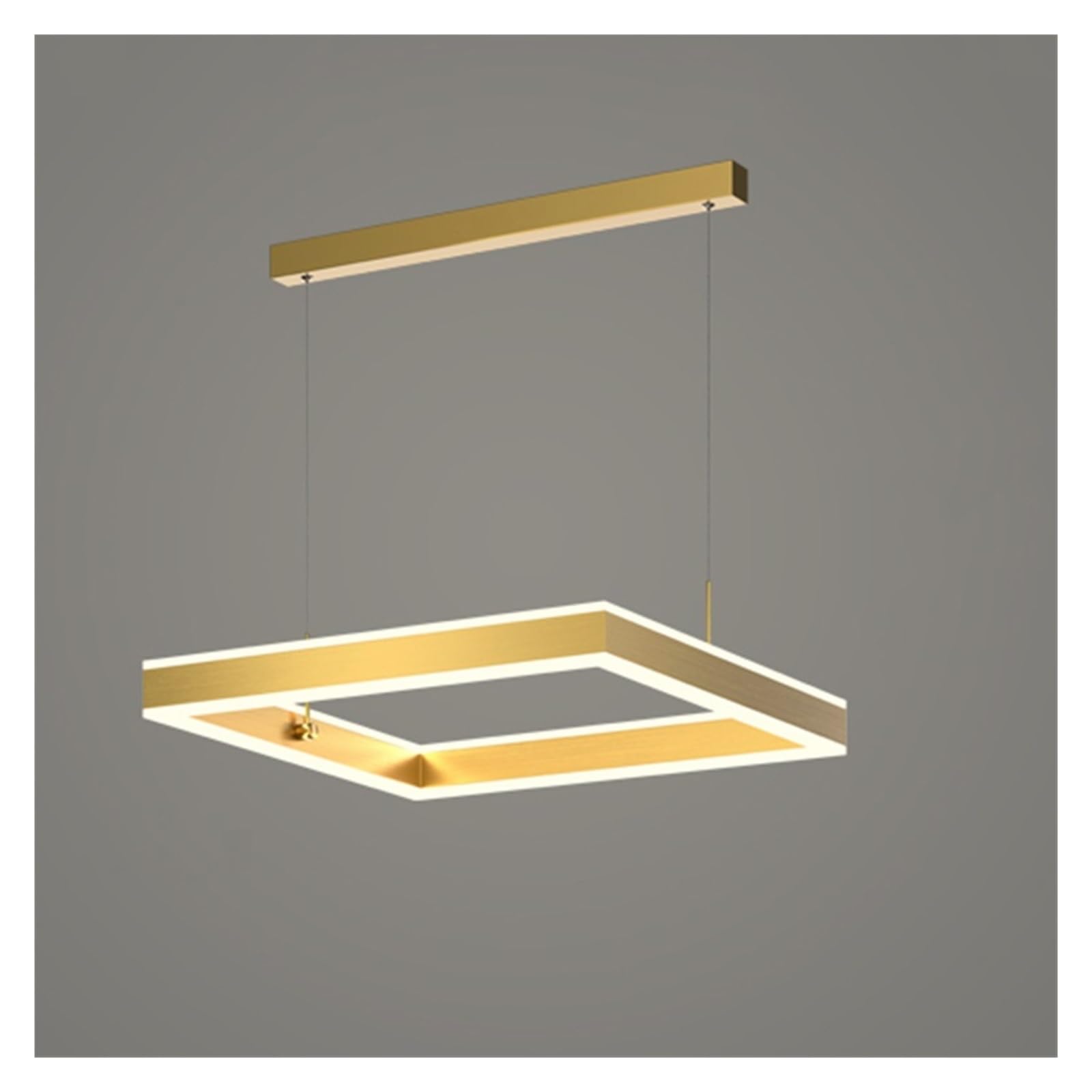 Lustre LED carré pour salle à manger duplex et salon haut plafond