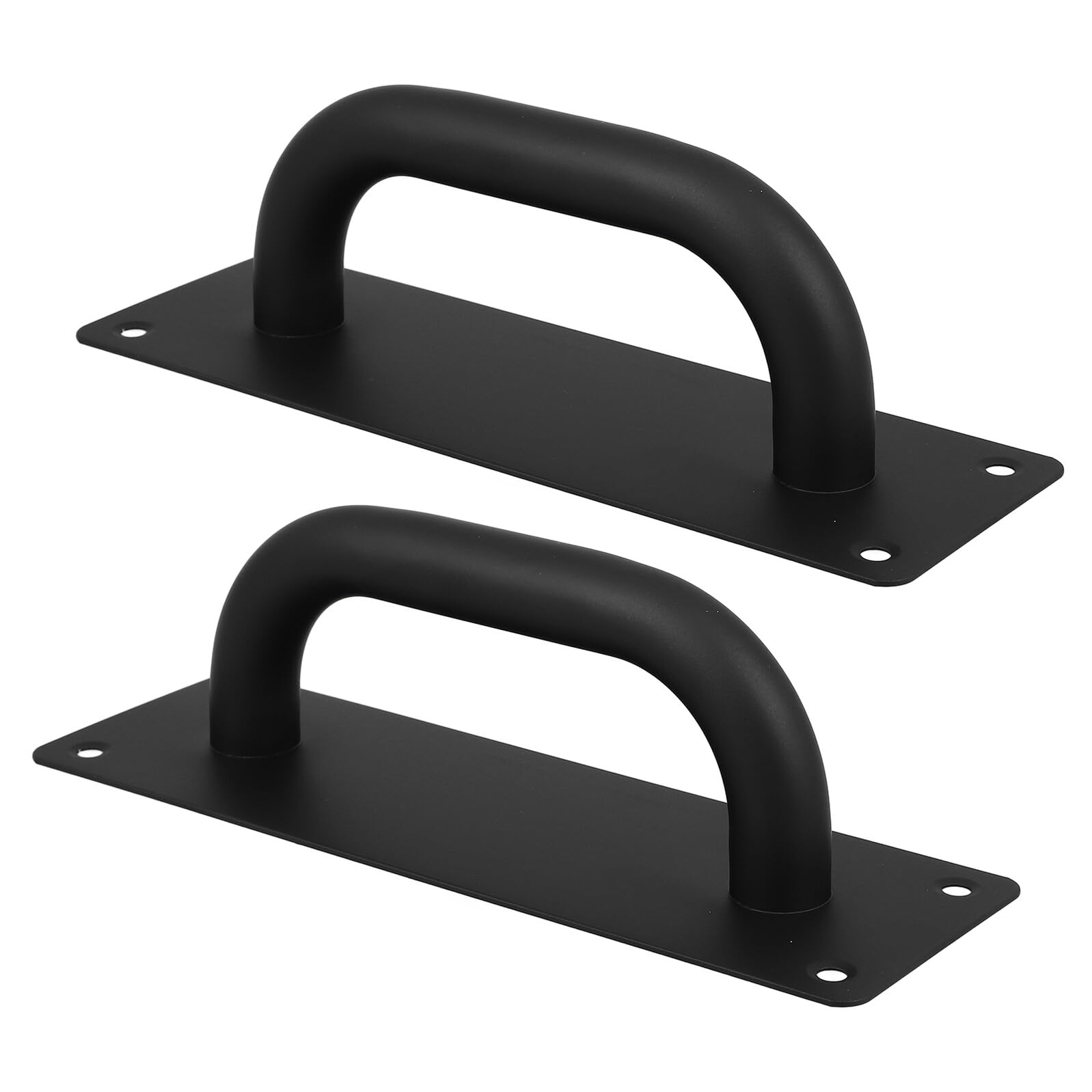 Plaque de poussée pour porte minimaliste poignée noire inox bureau 2pcs