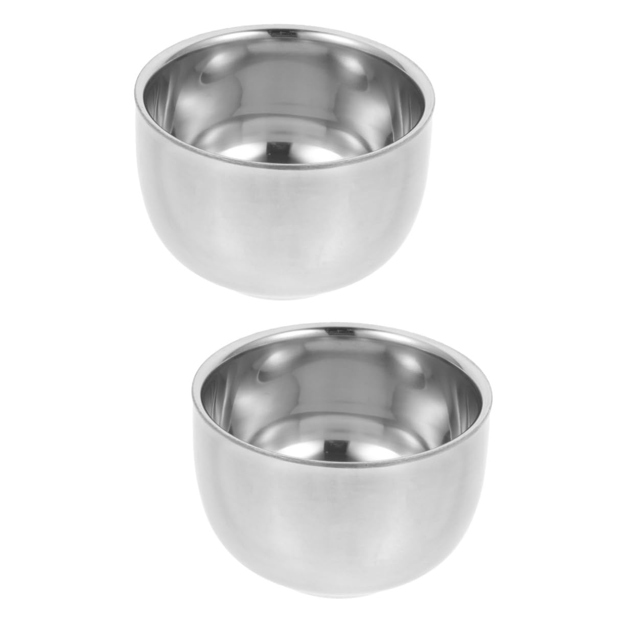 NOLITOY 2pcs Metal Shaving Bowl Large Capacity Shaving Mug for Men Beard Accessories