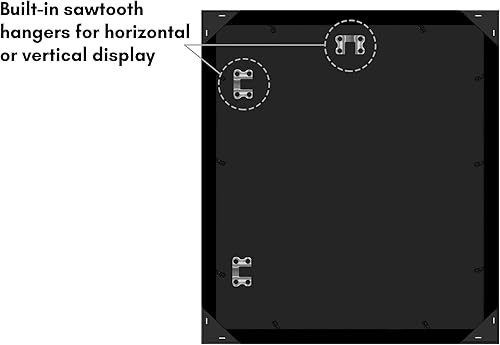 Vista 444 de Americanflat - Marco para póster de 71 x 74 cm con plexiglás pulido, portarretratos negro de madera industrializada, Epic Collection, marco ancho