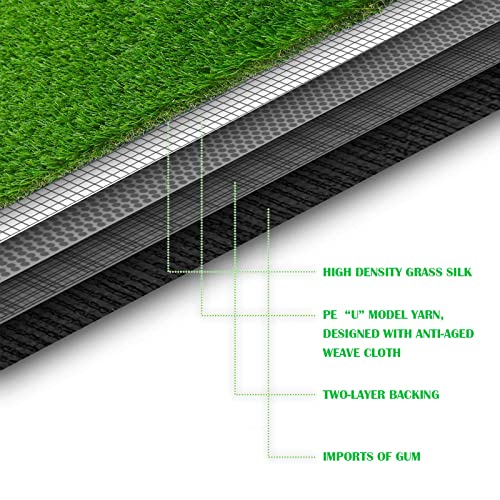 ZGR Artificial Garden Grass 28" x 40" Premium Lawn Turf, Realistic Fake Grass, Synthetic Turf, Thick Pet Turf, Fake Faux Grass Rug with Drainage Holes Indoor/Outdoor Landscape Customized Available - Image 4