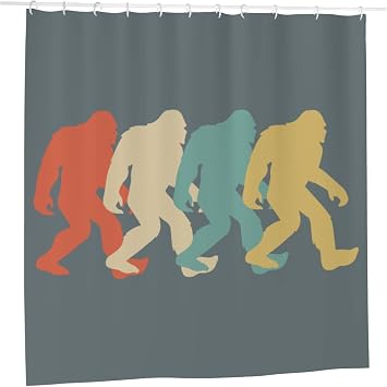 Retro Bigfoot Sasquatch Elegant Polyester Shower Curtain Water-Repellent Shower Curtains Bathroom Sets for Home/Hotel Decor 72inx72in 72inx72in