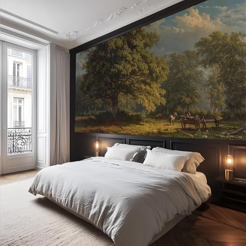 Blalkey Floral Forest Wall Murals Peel and Stick Forest murals Removable Waterproof Large Wallpaper for Living Room Bedroom (Color-18 11882 inch)