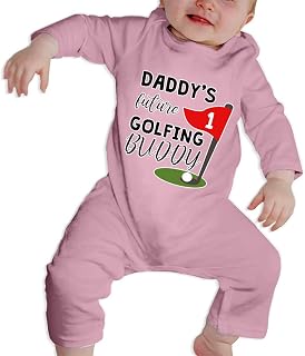 Daddy's Future Golfing Buddy Cute Baby Short Sleeve Onesie Bodysuit Long Sleeve Infant Rompers