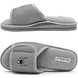 ★ Cómodo, como caminar sobre un cojín: la suela de las pantuflas para mujer es como un sándwich. La capa superior es una espuma viscoelástica gruesa y suave con buena elasticidad. Esterilla de yoga ligera de alta densidad de TPE, suave y resistente a la presión. Y la capa inferior es una suela dura de goma antideslizante y resistente a la abrasión. Cuando te lo pongas y te sentirás como si estuvieras corriendo sobre una almohada. 