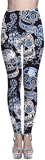 LISTHA Yoga Leggings Women Skull Print Stretch Pants Workout Gym Running Trouser