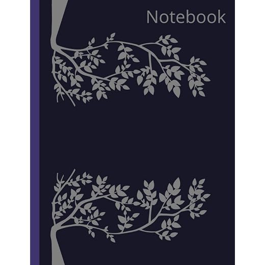 Amazon Basics Classic Notebook, 120 Pages, Paperback - 8.5 x 11 Line Ruled Page, Navy Blue