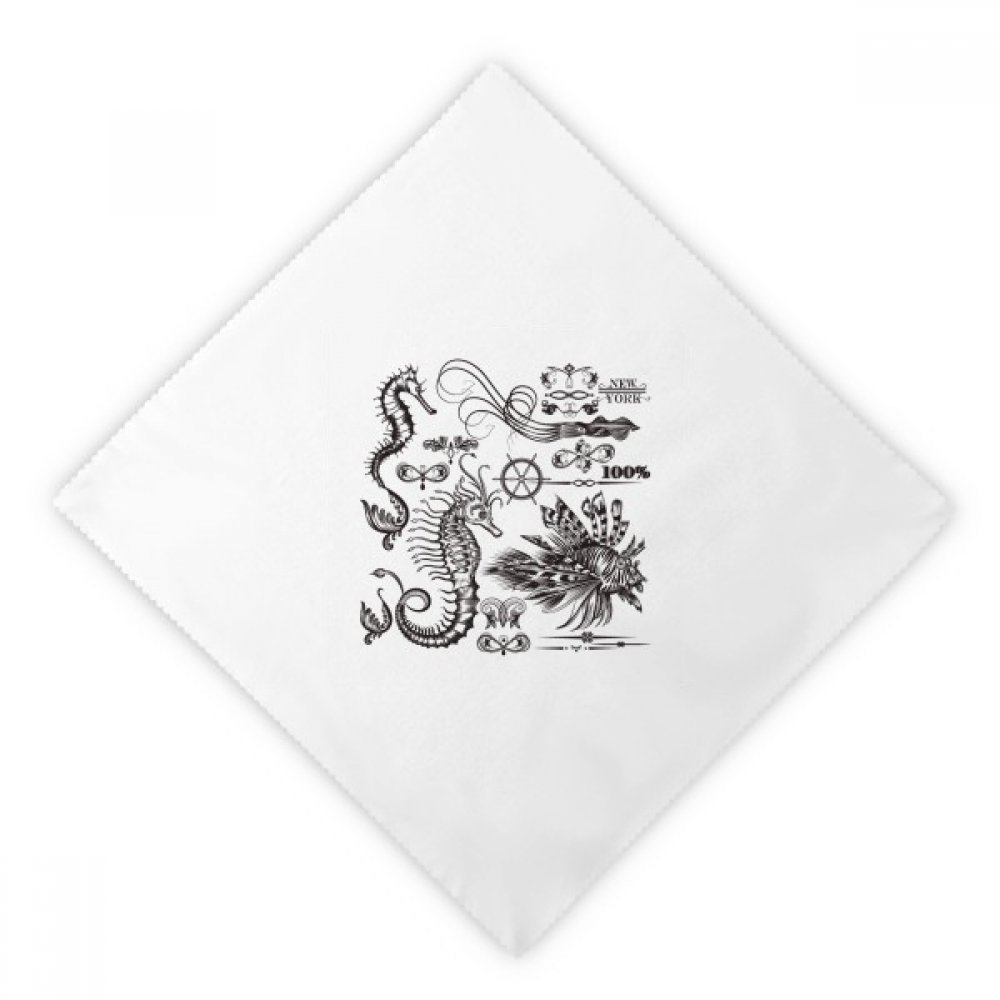 Servilletas de tela reutilizables para almuerzo con diseño de vida marina