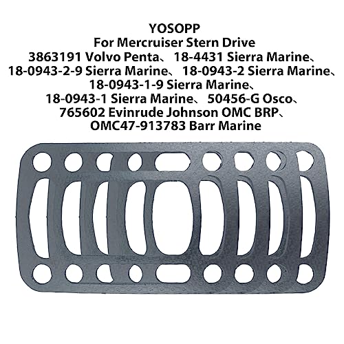 Image of Gaskets for Volvo Engine - Aftermarket Exhaust Elbow Parts for Boat, OMC Cobra V6 V8 Manifold Riser 4pcs - 3850496 3863191 18-0943