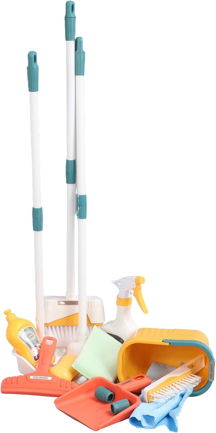 Mingzhe Kids Cleaning Set Brightly Colored Develop Good Habits Cleaning Play Set Home