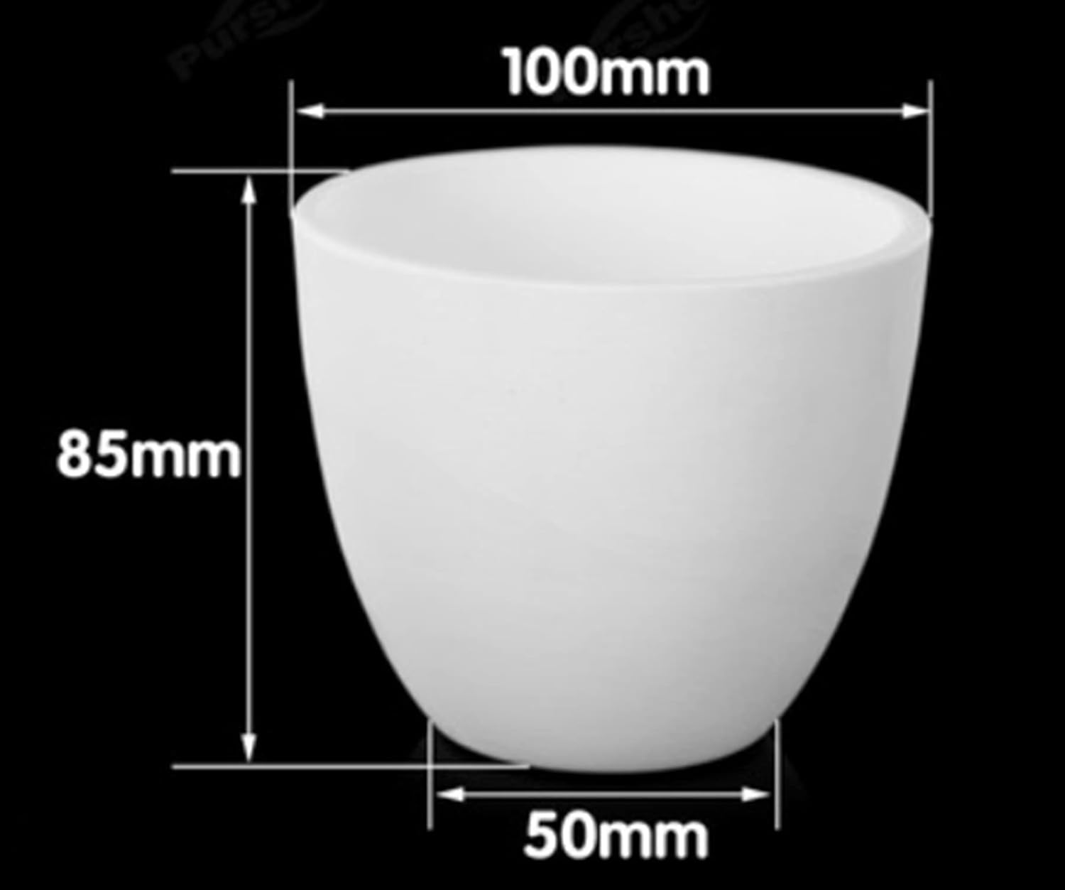 1PC Fused Glass Crucible, for Chemical Experiments and Industrial Analysis, 350 ml Corundum arc Crucible, Diameter 100 mm/Bottom 50 mm, Height 85 mm, Wall Thickness 5 mm