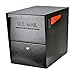 Mail Boss 7206 Package Master Curbside Locking Security Mailbox | Black,Medium