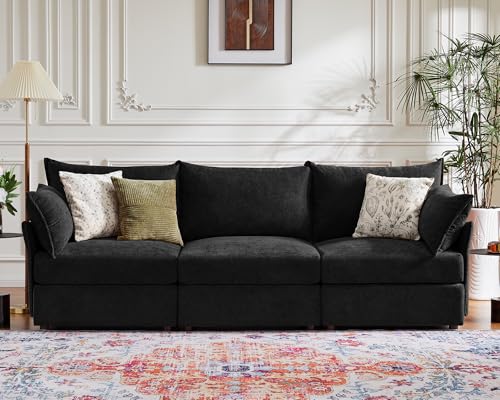 ABCASA 102.6" Modular Sectional Sofa, Oversized 3-Seater Couch with Removable